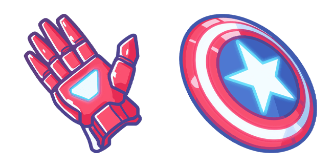 Marvel Iron Man Gauntlet & Captain America Shield Cursor