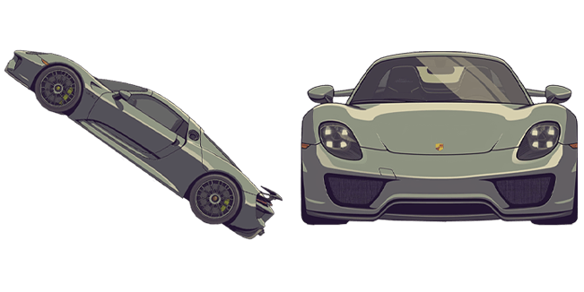 Dark Grey Porsche 918 Spyder Cursor
