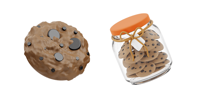 Chocolate Chips Cookie & Cookies Jar 3D Cursor