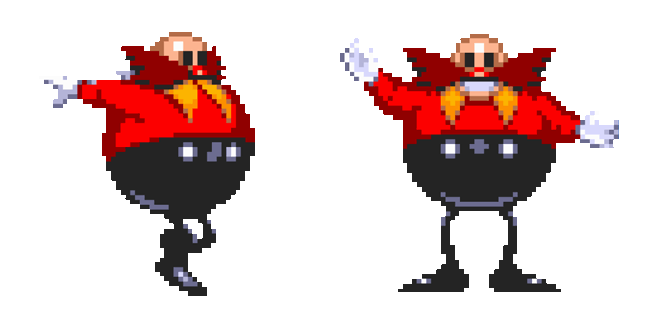 Sonic the Hedgehog Dr. Eggman Pixel Animated Cursor