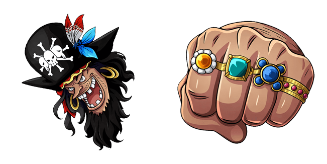 One Piece Blackbeard Pirate & Fist Cursor