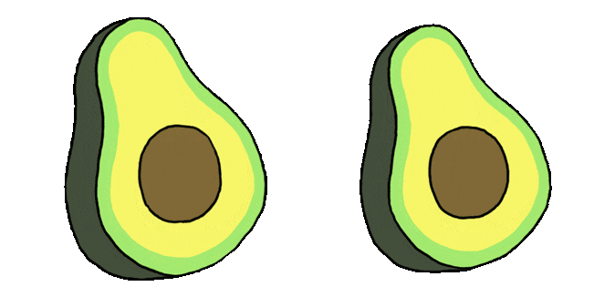 Avocado with Eye Animated Cursor
