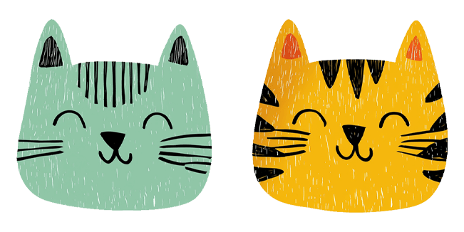 Funny Green & Orange Cats Cursor