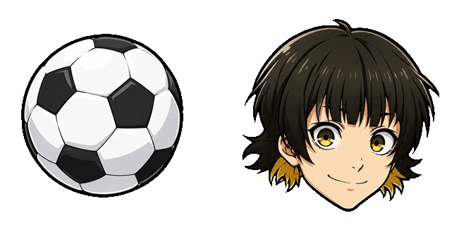 Blue Lock Meguru Bachira & Soccer Ball Animated Cursor