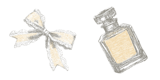 Aesthetic Parfum Bottle & Pretty Bow Cursor