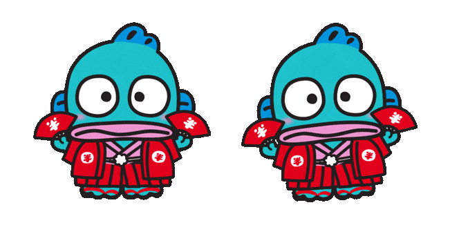 Sanrio Hangyodon in Kimono Animated Cursor