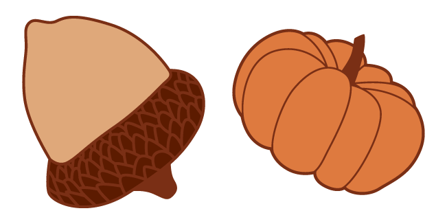 Fall Aesthetic Acorn & Pumpkin Cursor