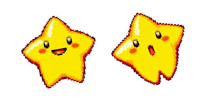 Cute Yellow Star Pixel Animated Cursor