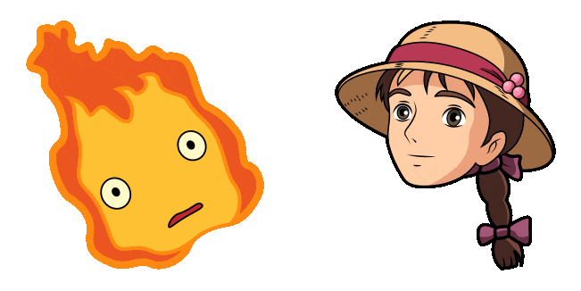 Howl's Moving Castle Sophie & Calcifer Animated Cursor