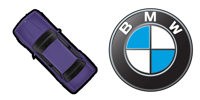 Purple BMW Coupe E30 Cursor