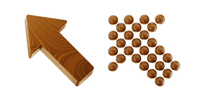 Solid Wooden & Beaded Arrow 3D Cursor