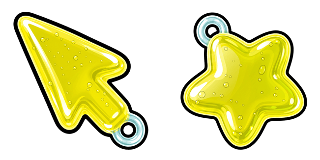 Yellow Candy Star & Arrow Cursor