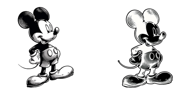 Black & White Mickey Mouse Cursor