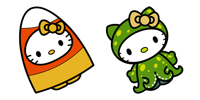 Halloween Hello Kitty Candy Corn & Octopus Cursor