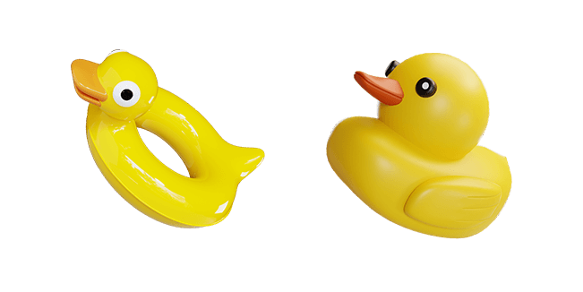 Yellow Bath Duck 3D Cursor