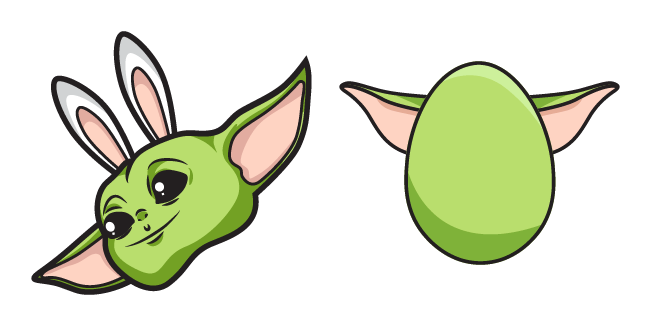 Baby Yoda with Bunny Ears Cursor