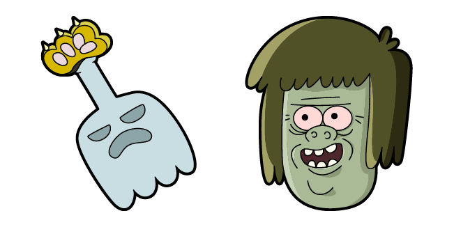 Regular Show Muscle Man & Hi Five Ghost Cursor