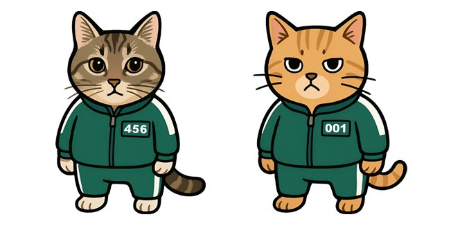 Squid Game Player Cat 456 & 001 Cursor