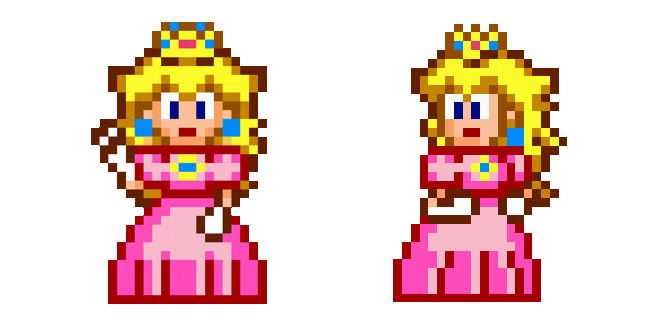 Super Mario Princess Peach Pixel Animated Cursor