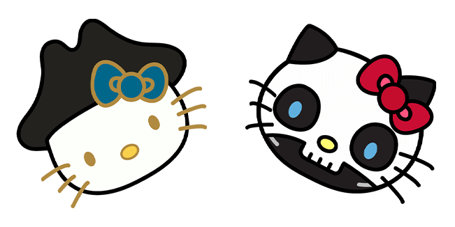 Halloween Hello Kitty Pirate & Skeleton Cursor