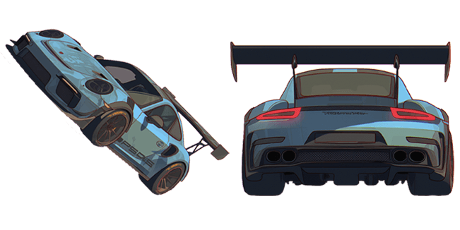 Blue Porsche 911 Cursor