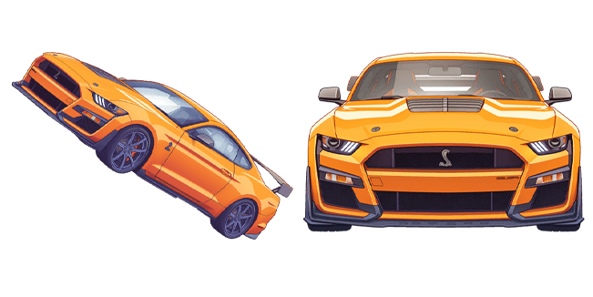 Yellow Ford Mustang Shelby Cursor