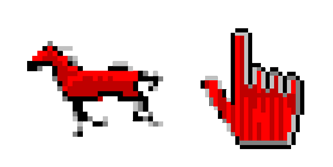 Windows 95/98 Red Horse Animated Cursor
