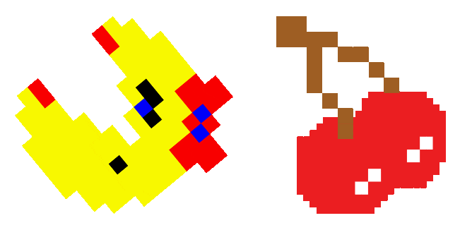 Ms. Pac-Man & Cherry Pixel Animated Cursor