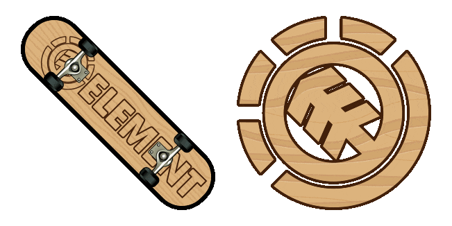 Element Skateboard & Logo Animated Cursor