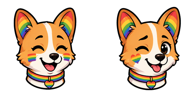 Rainbow Pride Corgi Cursor