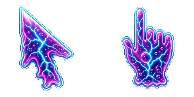 Neon Lightning Pixel Cursor
