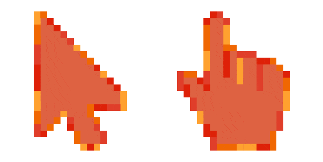 Grapefruit Color Pixel Animated Cursor