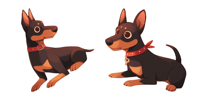 Curious Miniature Pinscher Cursor