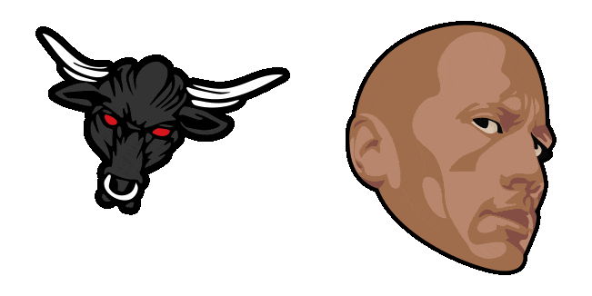 WWE The Rock & Logo Animated Cursor
