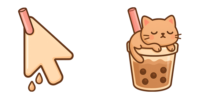Bobba Tea Arrow & Cat Cursor