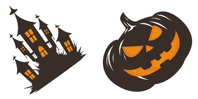 Halloween Spooky Castle & Pumpkin Cursor