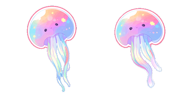Cute Pastel Jellyfish Animated Cursor