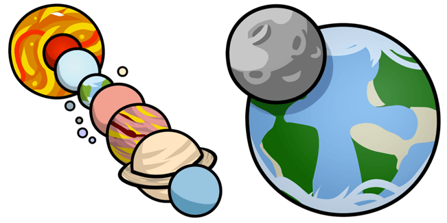 Parade of Planets & Earth Cursor