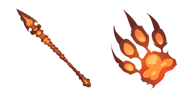 Stunning Spear & Wild Animal Paw Cursor