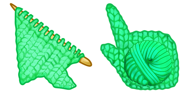 Green Knitting Cursor