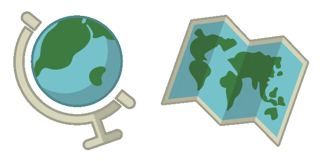 School Globe & Map Animated Cursor
