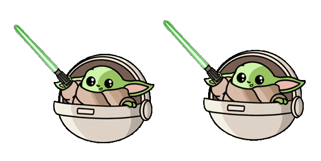 Star Wars Baby Yoda with Lightsaber Animated Cursor