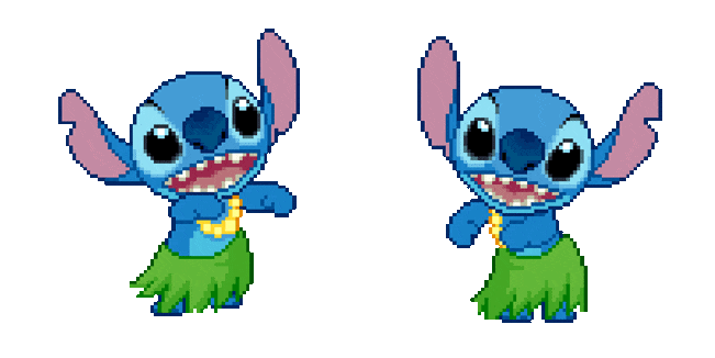Stitch Dancing Pixel Animated Cursor