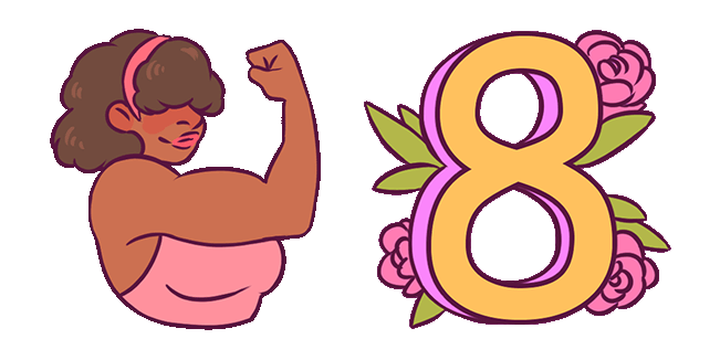 Girl Flex & 8 Animated Cursor