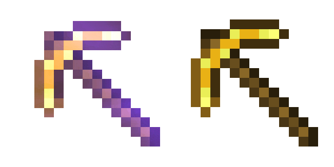 Minecraft Enchanted Golden Pickaxe Animated Cursor