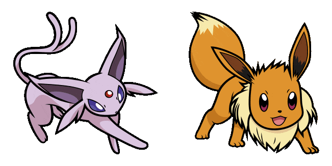 Pokemon Espeon & Eevee Animated Cursor