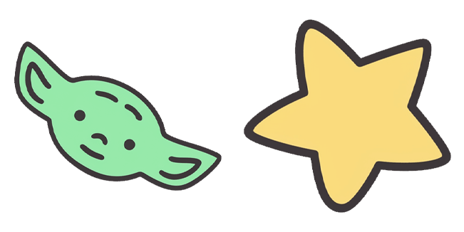 Kawaii Baby Yoda & Star Cursor