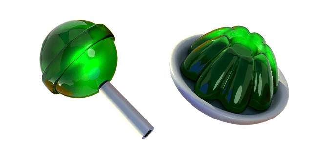 Green Lollipop & Jelly 3D Cursor