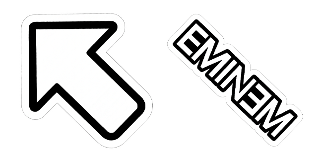 Eminem White Arrow Cursor