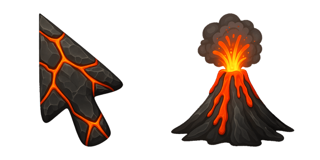 Lava Volcano Eruption Cursor